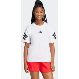 adidas T-Shirt ADIDAS SPORTSWEAR "FUTURE ICONS 3-STREIFEN", Damen, Gr. XL, weiß, Obermaterial: 100% Baumwolle, normal, Rundhals, Shirts T-Shirt