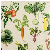 Home fashion Vegetable Lovers, Lunch-Servietten aufgefaltetes Maß 33 cm