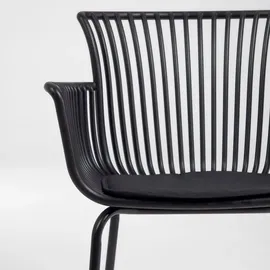 Natur24 4-er Set Stuhl Surpika Kunststoff Schwarz