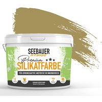 SEEBAUER diy® Silikatfarbe Braun für Innen (No. 655 Olive Oil 2,5 Liter) Mineralfarbe Brauntöne hohe Deckkraft