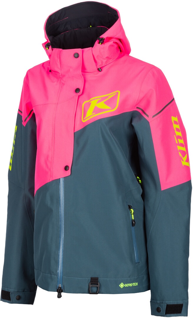 Klim Alpine 2022 Snowmobil Jacke, pink-grün-blau, Größe XL für Frauen