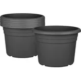 BigDean Blumentopf Ø 35 x 25 cm Anthrazit