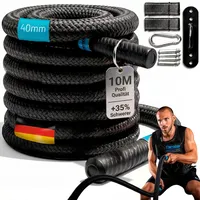 aerobis Battle Rope Schwarz 15m