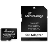 MediaRange MR947, 512 GB, microSDXC, UHS-I, Speicherkarte, Schwarz
