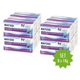 Bayzid 8x 1 kg Flockkartusche für Pools