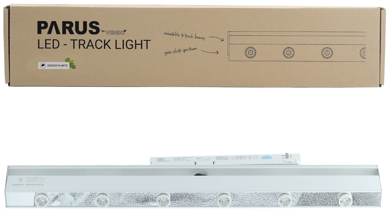 Parus by Venso LED Track Light Weiß 60cm 30° , Stromschienenstrahler, Pflanzenlampe für Zimmerpflanzen LED Beleuchtung für Fassaden- und Wandbegrünung, Pflanzenlicht LED Vollspektrum Grow Light