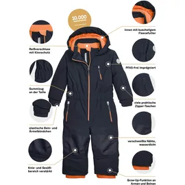 KILLTEC FIRST INSTINCT by killtec Kinder Skioverall mit Kapuze FISW 46 MNS ONPC, dunkelnavy/orange, 110/116, 43399-000