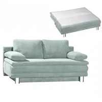 Schlafsofa - mint - mit Staukasten - 194 cm breit