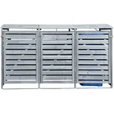 Promadino Mülltonnenbox Vario III für 3 Tonnen, grau