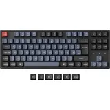 Keychron K8 Pro (schwarz/blau, DE-Layout, Gateron G Pro Brown, Hot-Swap, Aluminiumrahmen, RGB, PBT) (DE, Kabellos), Tastatur, Blau, Schwarz