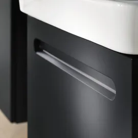 Duravit No.1 Waschtischunterbau Türanschlag rechts, 390x316x478mm, N14266R49490000, Farbe: Graphit Matt