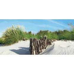 Küchenrückwand EXPRESS KÜCHEN "Strand", bunt, B:120cm H:55,9cm, Holzwerkstoff, Spritzschutzwände