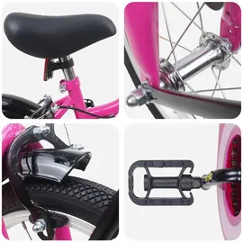 vidaXL Kinderfahrrad 14 Zoll rosa/schwarz