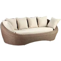Vente-unique Gartensofa 3-Sitzer- Polyrattan - Braun - WHITEHEAVEN von