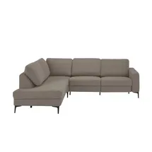 Max Schelling Eckcouch Mikrofaser 2-Sitzer Braun