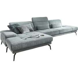 die planbar Recamiere DIE PLANBAR "MP-IN20126 L-Form mit Kaltschaum-Polsterung", blau (ocean), B:328cm H:82cm T:190cm, 100% Polyester, Sofas, Recamiere, mit Kopfteilverstellung, optional Sitztiefen- & Armteilverstellung