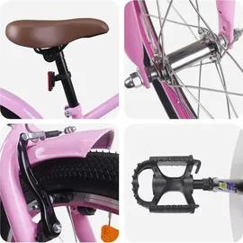 vidaXL Kinderfahrrad 18 Zoll RH 0 cm Hellrosa