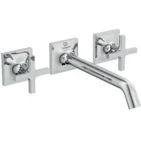 Ideal Standard Joy Neo Fertigmontageset BD153AA für 3-Loch-Waschtisch-Armatur, Kreuzgriffe,
