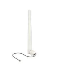 WLAN 802.11 b/g/n Antenne MHF Stecker 3 dBi omnidirektional 1.13 12 cm flexibel Clip weiß
