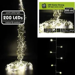 NOOR living Lichterkette, 200 Lichter, warmweiß - weiss