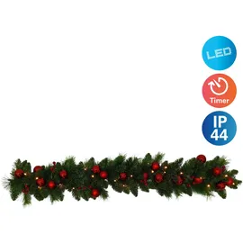 NÄVE LED-Girlande Noel Ø 25 cm grün/rot