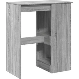 vidaXL Bartisch mit Regal 90 x 47,5 x 103,5 cm Grau