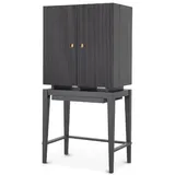 Casa Padrino Weinschrank 82,5 x 51 x 168 cm Anthrazitgrau/Bronze