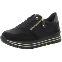 Remonte Damen D1316 Sneaker, schwarz, 37 EU - 37 EU