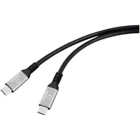 Renkforce USB-C® Kabel USB4® USB-C® Stecker 0.50 m Schwarz
