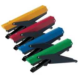 Zange Petrus mini Majorette 205, farblich sortiert, inkl. 1 Schachtel Heftklammern 202, Packung mit 12 Heftklammern.
