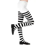 w widmann milano party fashion WIDMANN MILANO Party Fashion - Strumpfhose gestreift für Kinder, Kostüm Zubehör für Hexen-, Marienkäfer-, Bienen-, Elfenkostüme, den Alltag uvm. - 4-6 Jahre