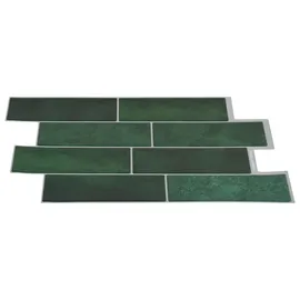 vidaXL U-Bahn-Fliese 10 pcs Dunkelgrün 29 x 21 cm Polyurethan und PET