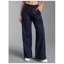 TRIGEMA Wide Leg Hose Blau XL