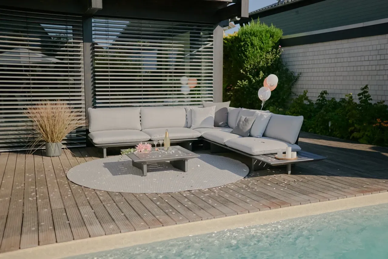 Jati & Kebon Set Loungesystem Arbon III - Kissenfarbe im unteren Bereich wählbar
