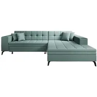 Luxusbetten24 Schlafsofa Designer Sofa Frida, mit Schlaffunktion grün