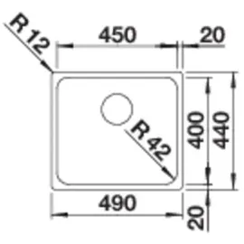Blanco SOLIS 450-U CNS 31⁄2 BF m.CF o.Afb
