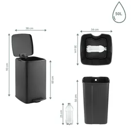HJH Office Clean Step 3 50 l Schwarz