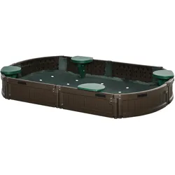 Outsunny Sandkasten HDPE