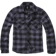 Brandit Textil Check Langarmhemd Black / Grey 134-140 cm