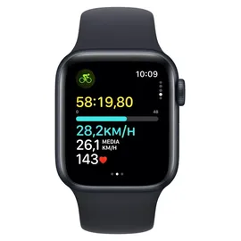 Apple Watch SE 2024 GPS + Cellular 40 mm Aluminiumgehäuse Mitternacht, Sportarmband Mitternacht S/M
