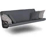 ANGERER Freizeitmöbel GmbH Hollywoodschaukel Auflage Drift Smart - passend für viele 3-Sitzer Hollywoodschaukeln - Schaukelauflage Made in Germany (Grau)