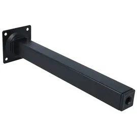 MS Beschläge Metall-Möbelbein 250mm) Couchfuss Schwarz Eckig Möbelfuss Tischstütze 25 x 25mm