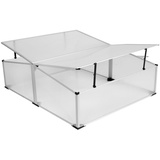 LINDER EXCLUSIV LEX Frühbeet mit Doppeldach Aluminium-Rahmen PC-Scheiben ca.120x100x40/30cm