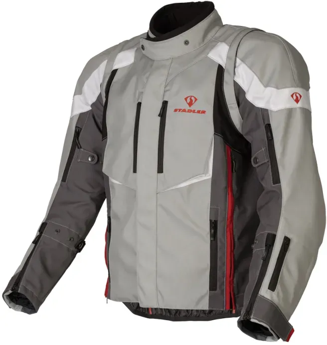 Stadler Transformer Textiljacke Grau/Weiss/Rot 110