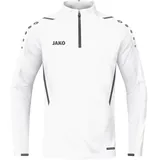 Jako Challenge Sweatshirt mit 1/4-Reißverschluss weiß/anthra light XXL