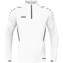 Jako Challenge Sweatshirt mit 1/4-Reißverschluss weiß/anthra light XXL