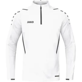 Jako Challenge Sweatshirt mit 1/4-Reißverschluss weiß/anthra light XXL