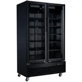 METRO Professional Doppel Getränkekühlschrank GSC2100, Stahl/Glas, 120 x 72.5 x 206.6 cm, 930 L, mit Schloss, weiß (Black)