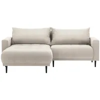 Stylife Ecksofa, Beige, Textil, 2,5-Sitzer, Füllung: Schaumstoff, seitenverkehrt montierbar, L-Form, 215x160 cm, Stoffauswahl, Hocker erhältlich, Rücken echt, Armteil links, rechts, Wohnzimmer, Sofas & Couches, Wohnlandschaften, Ecksofas
