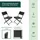 Lemodo Klappstuhl 2er Set Stühle, schwarz Rattan-Optik, Campingstuhl
